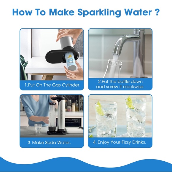 Sodaology 60L Co2 Carbonator ,14.5oz, Set of 2 - Picture 4 of 4